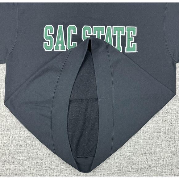 Sacramento State Hornets Sweatshirt Mens XL Black Embroidered Crewneck Fleece - Picture 4 of 11